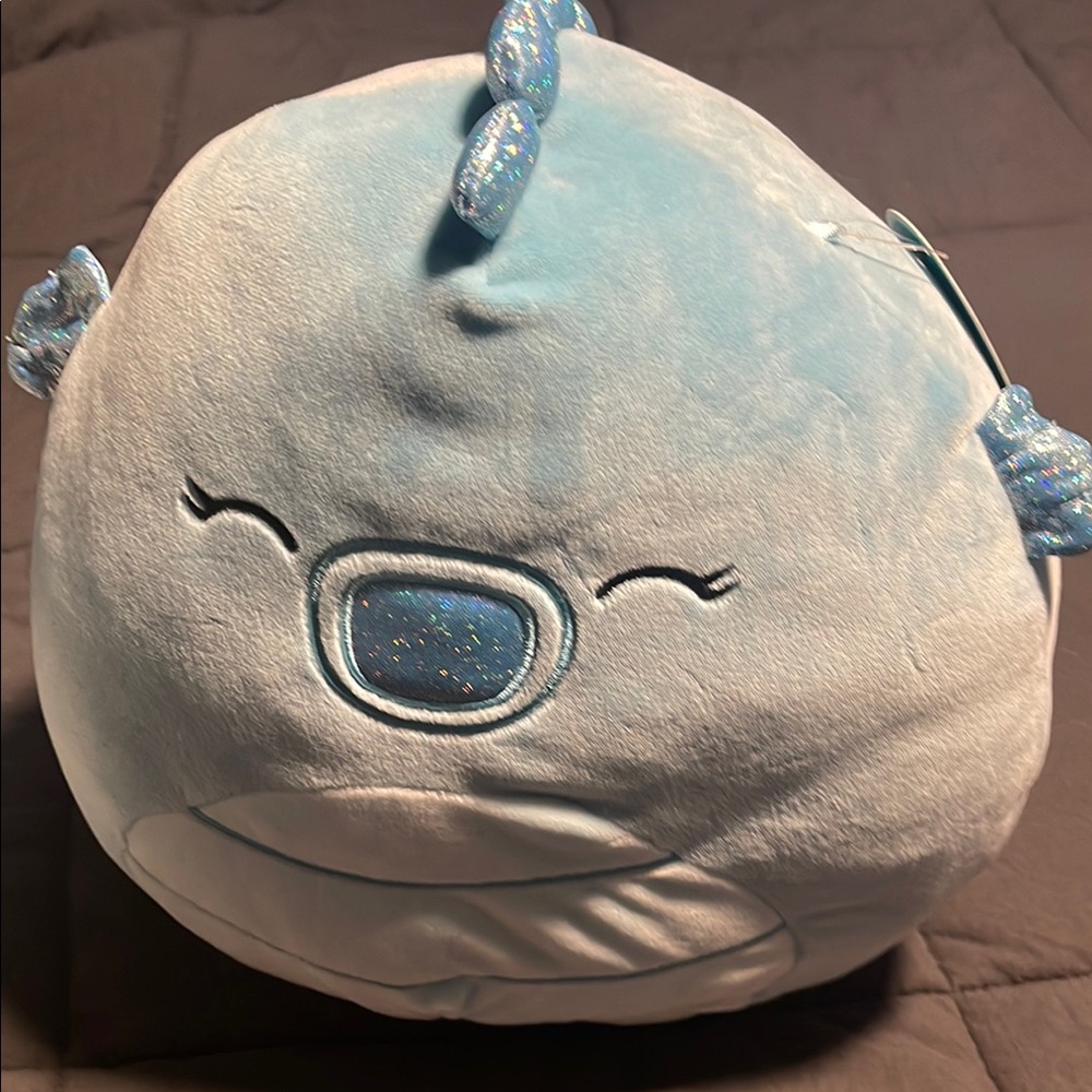 Blue Narwhal Plush squishmallow Toy